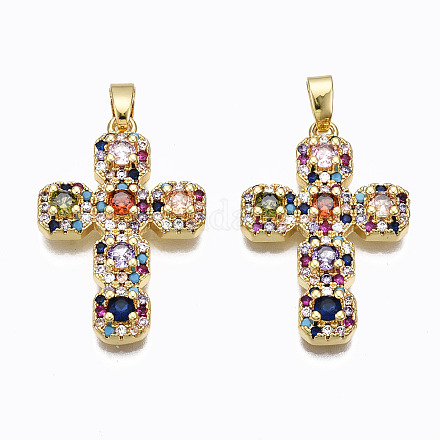 Латунные микро проложить кубического циркония подвески X-ZIRC-N039-157B-NF-1