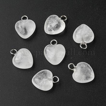 Сердечные подвески из натурального кварца G-G998-B01-1