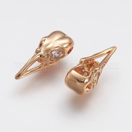 Латунные микро проложить класса AAA кубического циркония бусы ZIRC-P043-05G-NR-1