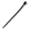 Oval Shape Silicone Cable Zip Ties, Cord Organizer Strap, for Wire Management, Black, 128x8x7mm