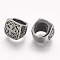 304 Stainless Steel Slide Charms, Ring, Antique Silver, 13x11x11.5mm, Hole: 8mm