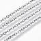 Tarnish Resistant 304 Stainless Steel Cable Chains, Soldered, Flat Oval, Stainless Steel Color, 2.7x2x0.4mm, about 6.56 Feet(2m)/strand
