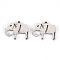 Non-Tarnish 201 Stainless Steel Pendants, Laser Cut, Elephant, Stainless Steel Color, 14.5x17.5x1mm, Hole: 1.4mm