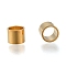 304 Stainless Steel European Beads, Column, Golden, 6x5mm, Hole: 5mm