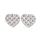 Non-Tarnish 304 Stainless Steel Pendants, Heart Charms, Stainless Steel Color, 19.5x20x2mm, Hole: 1.2mm