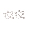 Non-Tarnish 5Pcs 201 Stainless Steel Pendants, Laser Cut, Heart Stethoscope Charm, Stainless Steel Color, 14x15x1mm, Hole: 1.2mm
