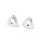 Brass Beads, Long-Lasting Plated, Triangle, Silver, 3x3x1mm, Hole: 1mm