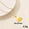 304 Stainless Steel Triangle Pendant Necklaces, Cable Chain Necklaces