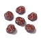 Opaque Lampwork Beads, Rose, Rosy Brown, 13x8mm, Hole: 1mm, about 58~70pcs/100g