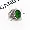 Retro Alloy with Resin Adjustable Cuff Rings, Antique Silver, Oval, 20mm, Inner Diameter: Adjustable
