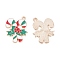 Christmas Alloy Enamel Pendants, Lead Free & Cadmium Free, Light Gold, Candy Cane Charm, Colorful, 23.5x19x1mm, Hole: 1.8mm