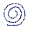 5 Strands Round Natural Blue Spot Jasper Beads Strands, 4~5mm, Hole: 1mm, about 92~95pcs/strand, 14.9~15.2 inch
