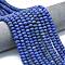 Dyed Natural Lapis Lazuli Beads Strands, Frosted, Rondelle, 8x5mm, Hole: 1.4mm, about 73~75pcs/strand, 14.96~15.16 inch(38~38.5cm)