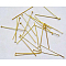 Iron Flat Head Pins, Cadmium Free & Nickel Free, Nickel Free, Golden Color, Size: about 0.75~0.8mm thick, 28mm long, about 92pcs/11g