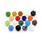 Transparent Glass Crystal Round Woven Beads, Cluster Beads, Mixed Color, 14mm, Beads: 4mm