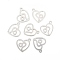Non-Tarnish 304 Stainless Steel Pendants, Laser Cut, Heart with Constellation, Leo, 15.5x13x0.8mm, Hole: 1.5mm