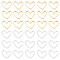SUNNYCLUE 1 Box 40Pcs Open Bezels Heart Charms Linking Rings Stainless Steel Heart Charm Frame Love Links Connectors Valentine Metal Charm for Jewelry Making Charms Earrings DIY