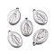 Tarnish Resistant 304 Stainless Steel Pendants, Miraculous Medal, Stainless Steel Color, 26x16.5x4.3mm, Hole: 2.3mm