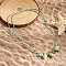 Summer Beach Porcelain Fish & Natural Cowrie Shell Pendant Cotton Cord Adjustable Necklaces, Lime, 31.50 inch(80cm)