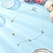 Natural Topaz Jade Chip Beads Necklace Making with 304 Stainless Steel Jump Rings and Nylon Thread, Stainless Steel Color, 18.90~19.69 inch(48~50cm)