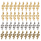 40Pcs 4 Styles Zinc Alloy Pendants, Snake Charm, Mixed Color, 39~41x14.5~15x2.5~4.5mm, Hole: 2~4.5mm, 10pcs/style