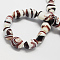 Handmade Lampwork Beads, Oval, Coconut Brown, 21x17x12mm, Hole: 1~3mm