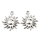 Non-Tarnish 304 Stainless Steel Pendants, Sun Charm, Stainless Steel Color, 22.5x19x2mm, Hole: 1.8mm
