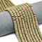 Natural Unakite Beads Strands, Frosted, Disc Beads, Heishi Beads, 6~6.5x1~1.5mm, Hole: 0.9mm, about 242~244pcs/strand, 15.16~15.35 inch(38.5~39cm)