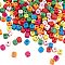 OLYCRAFT 300pcs Alphabet Wooden Beads Colorful Wood Letter Beads 10mm Square Cube Letter Beads Random Mixed Letters Dyed Wooden Loose Beads with Alphabet for Jewelry Making DIY Crafts