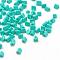 Opaque Glass Seed Beads, Triangle, Medium Turquoise, 1~3x2.5x2mm, Hole: 0.5mm, about 30000pcs/bag, 440~450g/bag