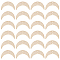 BENECREAT 24Pcs Brass Moon Links Real 24k Gold Plated Conntectors with Double Hole for Bracelet, Necklace or DIY Jewelry Making Accessories, 0.49x0.85inch