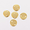 201 Stainless Steel Links connectors, Flat Round, Golden, 10x1mm, Hole: 1.2mm