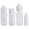 Plastic Vacuum Pump Bottles, Refillable Travel Eye Cream Lotion Bottle, Rectangle, White, 3.6x3.6x12.3cm, Capacity: 30ml(1.01fl. oz)