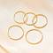 304 Stainless Steel Plain Band Rings, Golden, 1mm, US Size 5(15.7mm)~US Size 9(18.9mm)