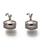 Non-Tarnish 304 Stainless Steel Tube Bails, Loop Bails, Oval, Stainless Steel Color, 7x5x4mm, Hole: 2mm