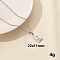 Stainless Steel Abstract Face Pendant Necklaces, Cable Chain Necklaces