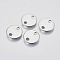 Tarnish Resistant 201 Stainless Steel Links connectors, Flat Round, Stainless Steel Color, 12x1mm, Hole: 2.5mm
