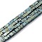 Electroplated Natural Lava Rock Beads Strands, Cube, Green Plated, 3x3x3mm, Hole: 1~1.2mm, about 133pcs/strand, 16.14''(41cm)