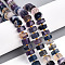 Natural Fluorite Beads Strands, with Seed Beads, Octagonal Cylinder, 9.5~10.5x3~7.5mm, Hole: 1mm, about 51~54pcs/strand, 14.96~15.55''(38~39.5cm), Seed Beads: 3x1.5~2mm, Hole: 0.6mm