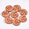 Resin Buttons, 2-Hole, Flat Round, Orange, 15x3mm, Hole: 2mm, about 1000pcs/bag