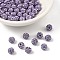 Polymer Clay Rhinestone Beads, Pave Disco Ball Beads, Grade A, Half Drilled, Round, Violet, PP9(1.5.~1.6mm), 6mm, Hole: 1.2mm