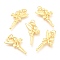 Alloy Pendants, Long-Lasting Plated, with Jump Ring, Fairy, Real 18K Gold Plated, 25x14x3mm, Hole: 3.5mm