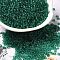 Transparent Colours Glass Round Seed Beads, Sea Green, 2~2.5x1.5mm, Hole: 1mm, about 28125pcs/pound