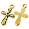Alloy Pendants, Cross, Antique Golden, Lead Free and Cadmium Free, 19.5x12x2mm, Hole: 1.5mm