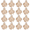 40Pcs Brass Charms, Clover, Nickel Free, Real 18K Gold Plated, 10.5x8.5x1mm, Hole: 1mm, 40pcs