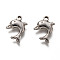 Non-Tarnish 201 Stainless Steel Pendants, Dolphin, Stainless Steel Color, 17x11x3mm, Hole: 1.4mm