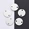Tarnish Resistant 201 Stainless Steel Links Connectors, Manual Polishing, Flat Round, Stainless Steel Color, 10x1mm, Hole: 1mm