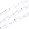Spray Painted Brass Cable  Chains, with Spool, Unwelded, White, 10x5x1mm, 32.8 Feet(10m)/roll