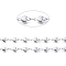 Tarnish Resistant 304 Stainless Steel Link Chains, Soldered, with Spool, Heart, Stainless Steel Color, Oval Link: 3.5x2x0.3mm, Heart: 10x5x1.5mm, about 16.4 Feet(5m)/roll