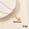 Stylish Stainless Steel Rhinestones Flat Round with Evil Eye Pendant Necklace, Hip-hop Street Fashion